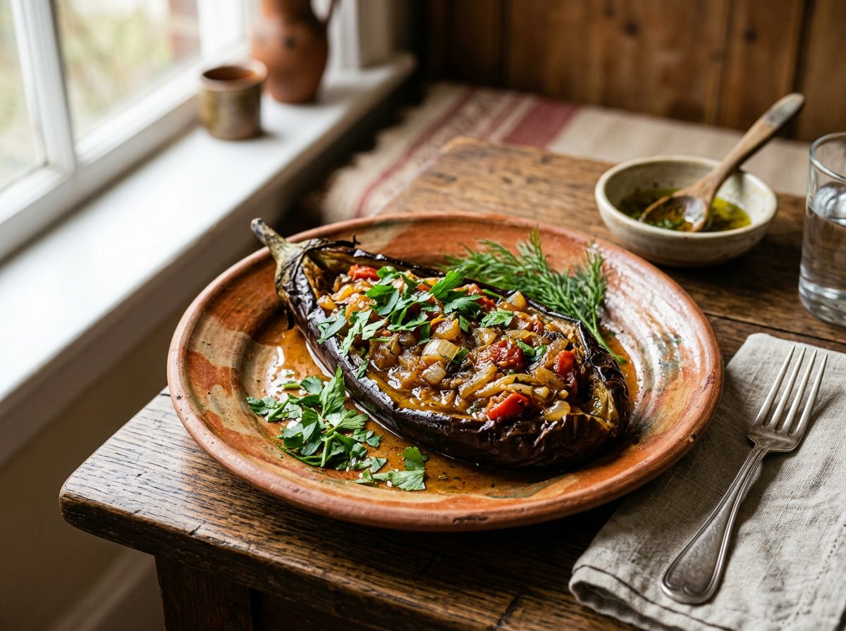 İmam Bayıldı — Silky Stuffed Aubergine